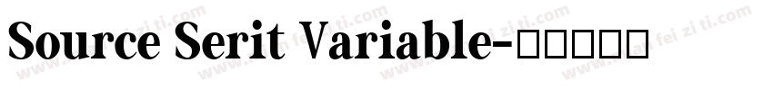 Source Serit Variable字体转换